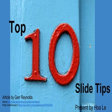 Top 10 slide tips