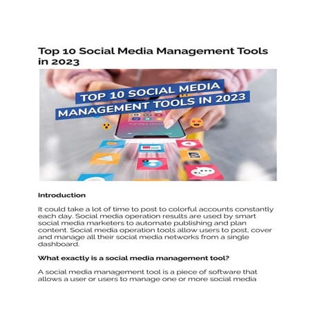 Top 5 Social Media Management Tools | PPTX