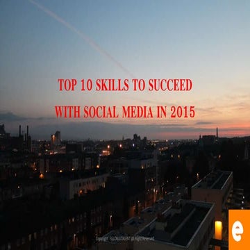 Top 10 social media skills eglobaltalent