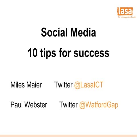 Top 10 social media tips