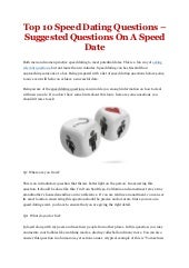 Activities speed dating questions