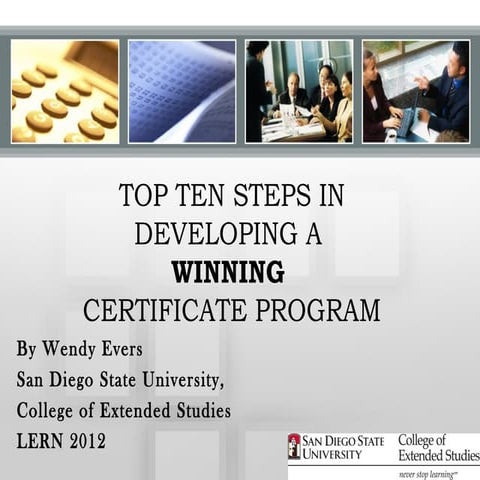 Top 10 steps to developing certificates 2012 lern we