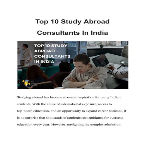 Top 10 Study Abroad Consultants In India.pdf