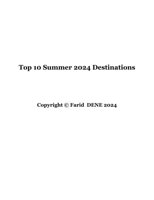 Top 10 Summer Destinations to visit on 2024 .pdf