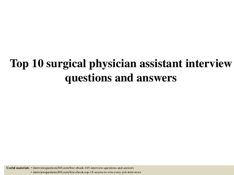 physician assistant job interview questions and answers