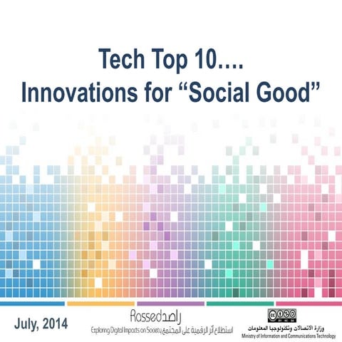 Tech Top 10... Innovations for "Social Good"