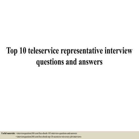 Top 10 tier 1 support interview questions and answers | PPTX