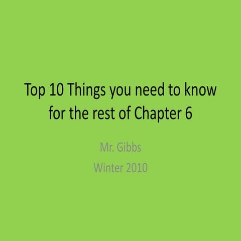 Top 10 Thingschapter 6r
