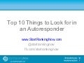 Top 10 things to look for in an autoresponder