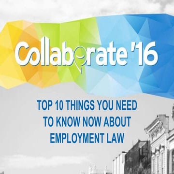 Top 10 Things You Need To Know Now About Employment Law Ppt