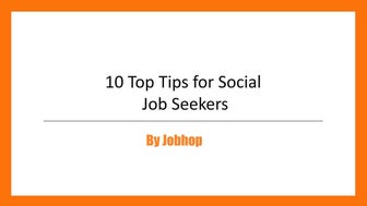 Top 10 Tips for Social Jobseekers