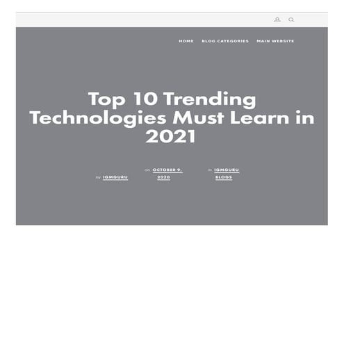 Top 10 trending technologies must learn in 2021