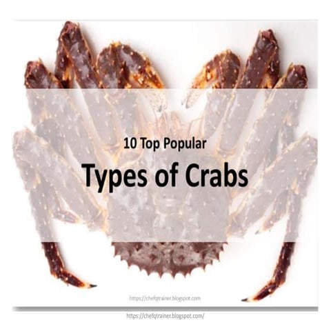 Types of Crabs: www.chefqtrainer.blogspot.com
