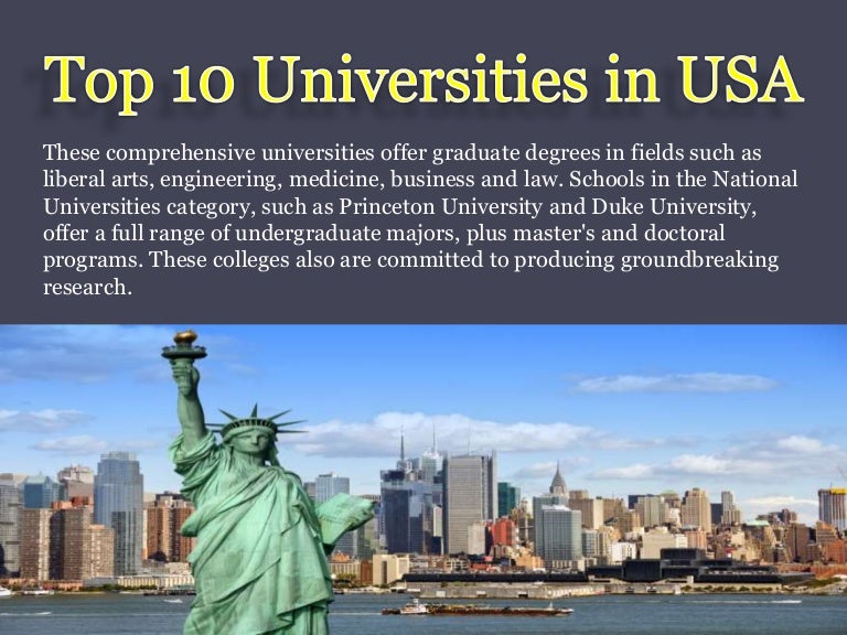 Top 10 Universities In Usa Top 10 Universities In Usa