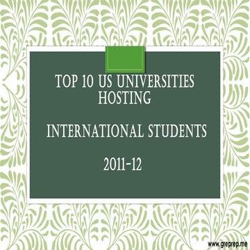 Top 10 us universities hosting international students 
