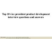 Top 10 vice president product devel...