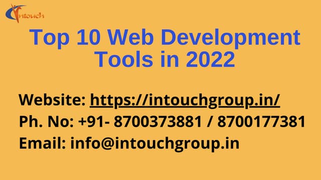 Top 10 web development tools in 2022