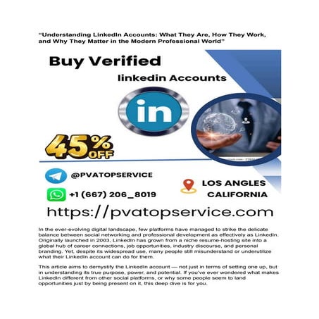 Top 11 Best  site Places to Buy LinkedIn Accounts.pdf