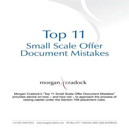 Top 11 Information Memorandum Mistakes