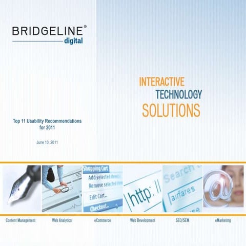 Top 11 usability recommendations for 2011