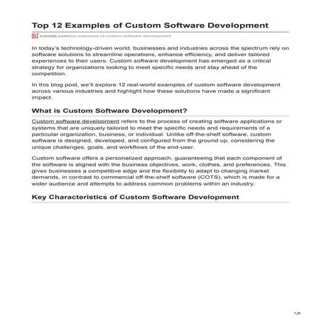 Top 12 Examples of Custom Software Development.pdf