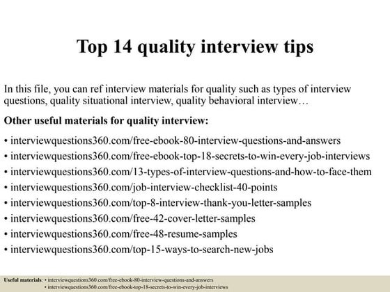 Top 14 kitchen interview tips | PPT