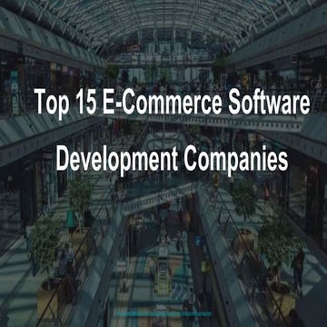 Top 15 eСommerce software development companies