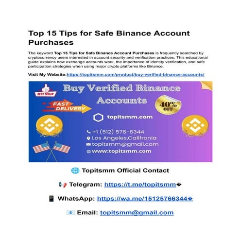 Mastering Binance_ 15 Tips for Safe Account Purchases.docx
