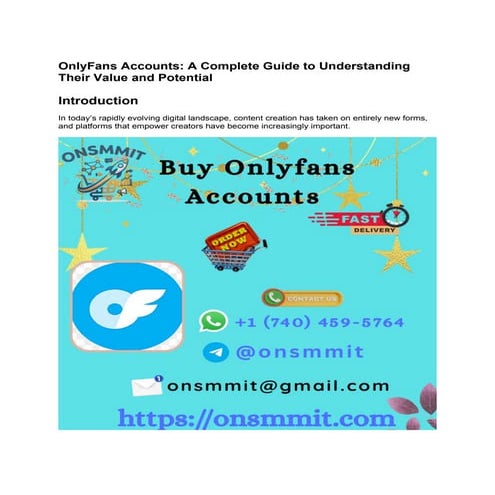 A Guide to Buying Verified Onlyfans Accounts in 2026.docx