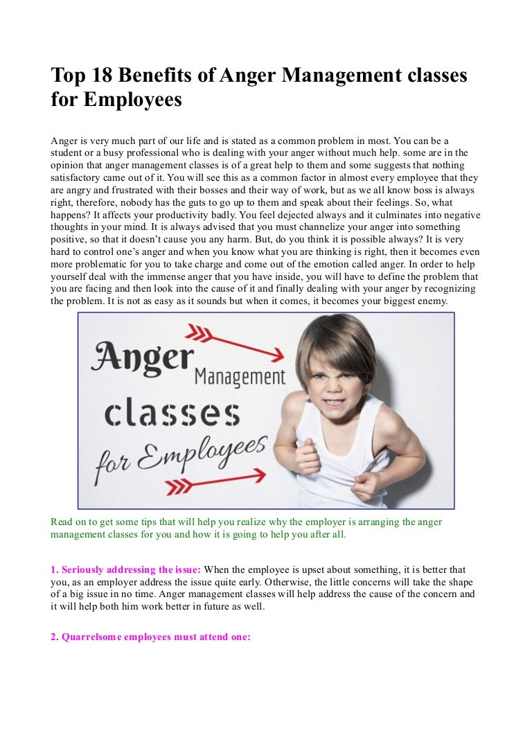 Top 18 Benefits Of Anger Management Classes For Employees
