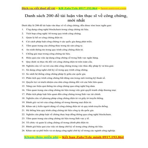 Top 200 đề tài luận văn thạc sĩ về công chứng, mới nhất.docx