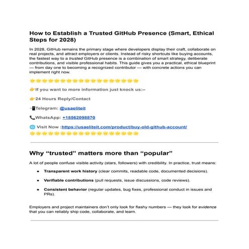 Top 20 Best Verified Old GitHub Account Online in 2025.pdf