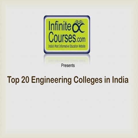 Top 20 Engineering Colleges in India