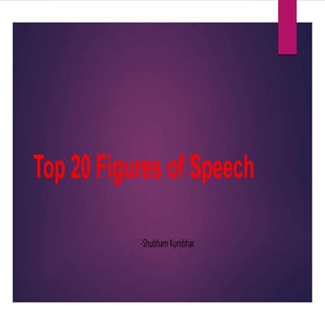 Top 20 figures of speech