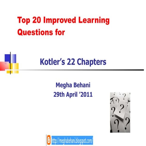 Top 20 improved questions Behani