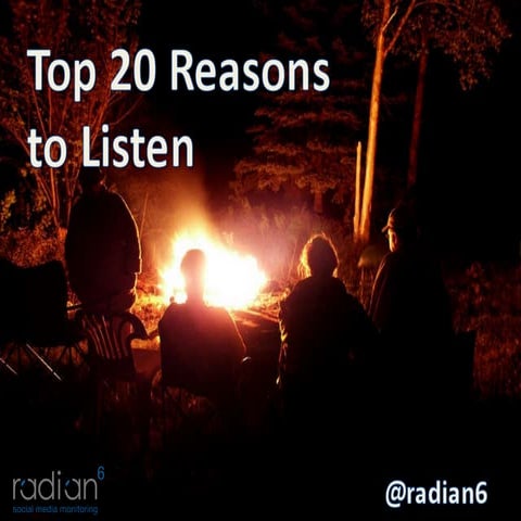 Top 20 Reasons To Listen
