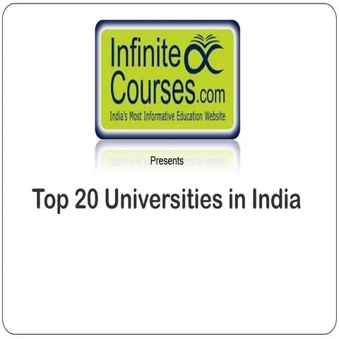 Top 20 Universities in India