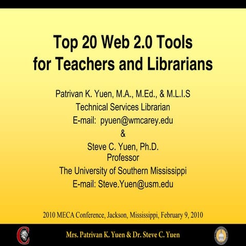 Top 20 web 2.0 tools for teachers