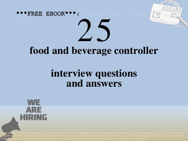 Top 25 Food And Beverage Controller Interview Questions And Answers P