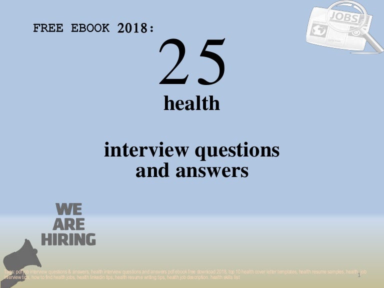 Top 25 health interview questions and answers pdf ebook free download