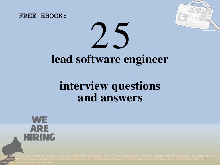 Top 25 lead software engineer interview questions and answers pdf ebo…