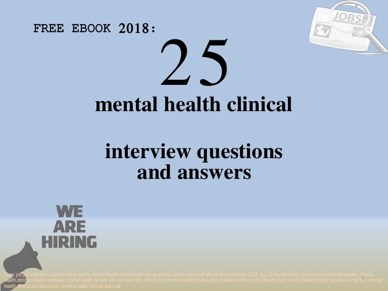 Top 25 mental health clinical interview questions and answers pdf ebo…