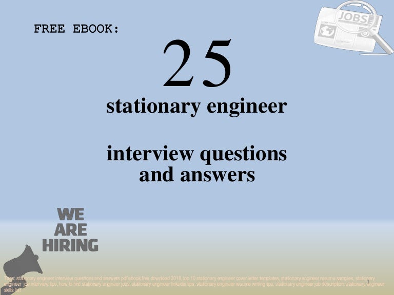 Top 25 stationary engineer interview questions and answers pdf ebook