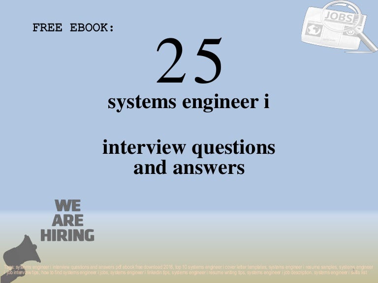top 25 systems engineer i interview questions and answers systems analyst interview questions and answers ebook