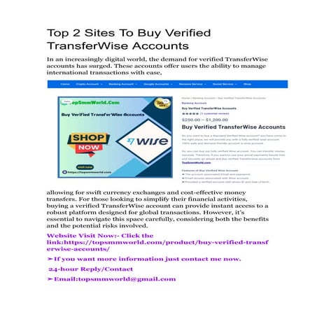 Top 2 Sites To Buy Verified TransferWise Accounts.pdf