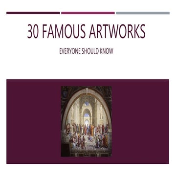 Top 30 famous artworks