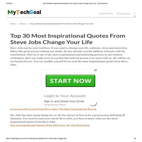 Top 30 most inspirational quotes from steve jobs change your life