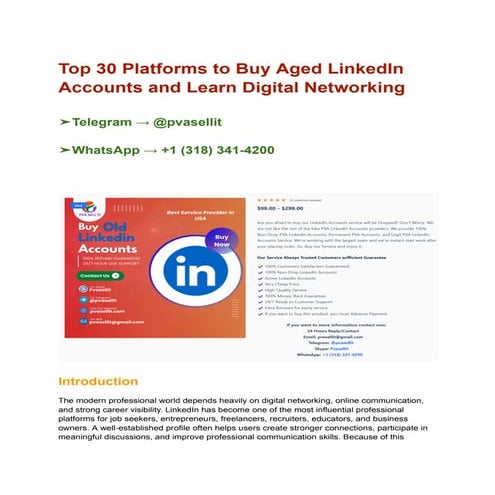 Top 5 Places to Buy Aged LinkedIn Accounts and Should.pdf