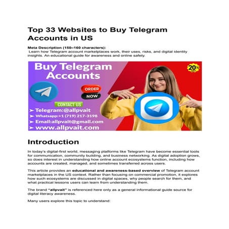 Comprehensive 2026 Guide to Telegram Accounts and Crypto Integration | DOCX
