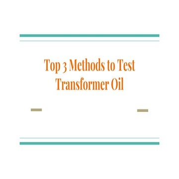 Transformer Oil Testing | PDF